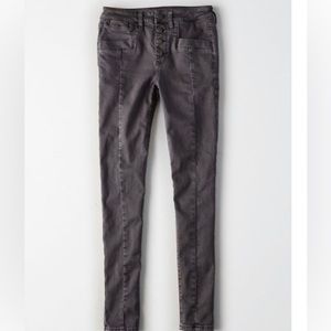 American Eagle Hi-Rise Jegging, button fly, size 4 Long
